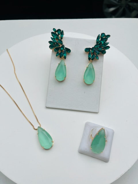 Kit Master Luxo com 3 Peças Cátia Esmeralda com Menta