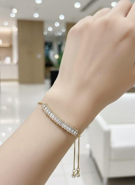 Pulseira Ajustável Cristal Rafas de Zircônia
