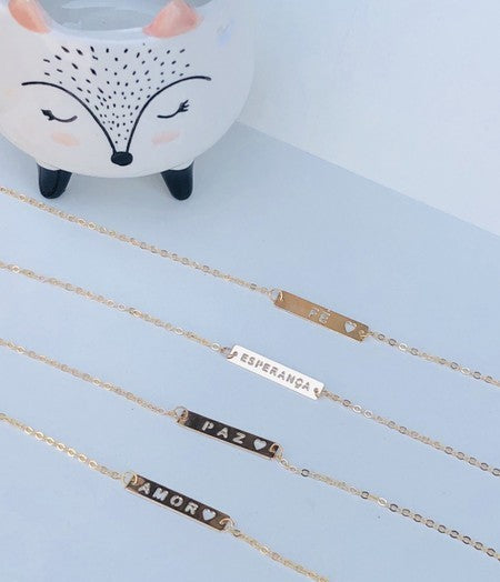 Pulseira com Plaquinha