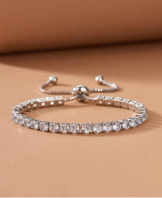 Pulseira de Zircônia cristal ajustável