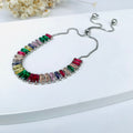 Pulseira Rafas de Zircônia Colorida Ajustável