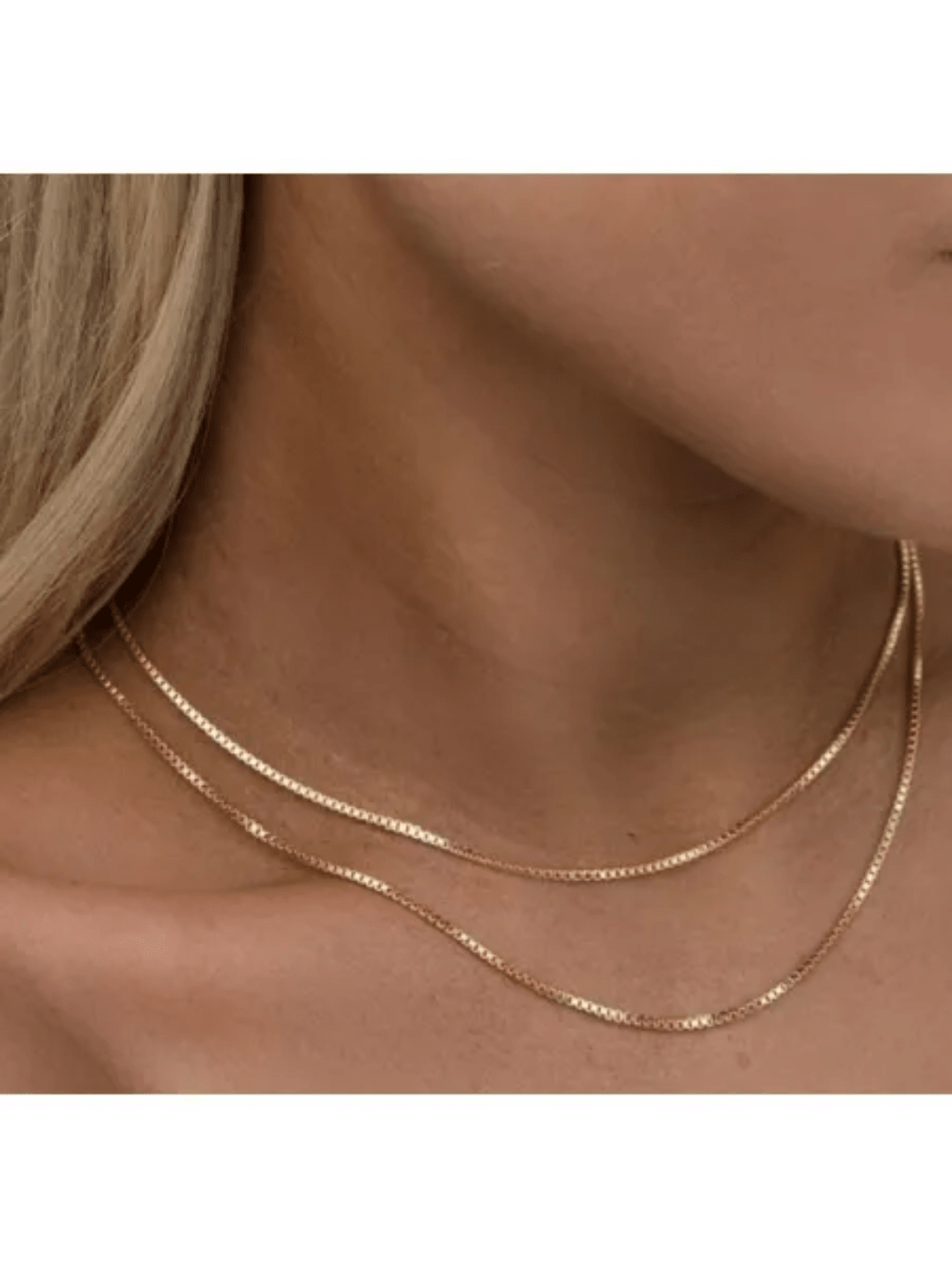 COLAR DUPLO VENEZIANA BANHO DE OURO Cor:Dourado
