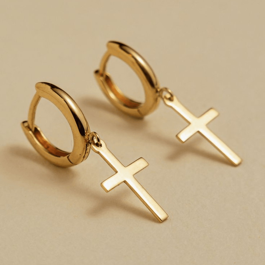 ARGOLINHA CRUZ DOURADO Cor:Dourado