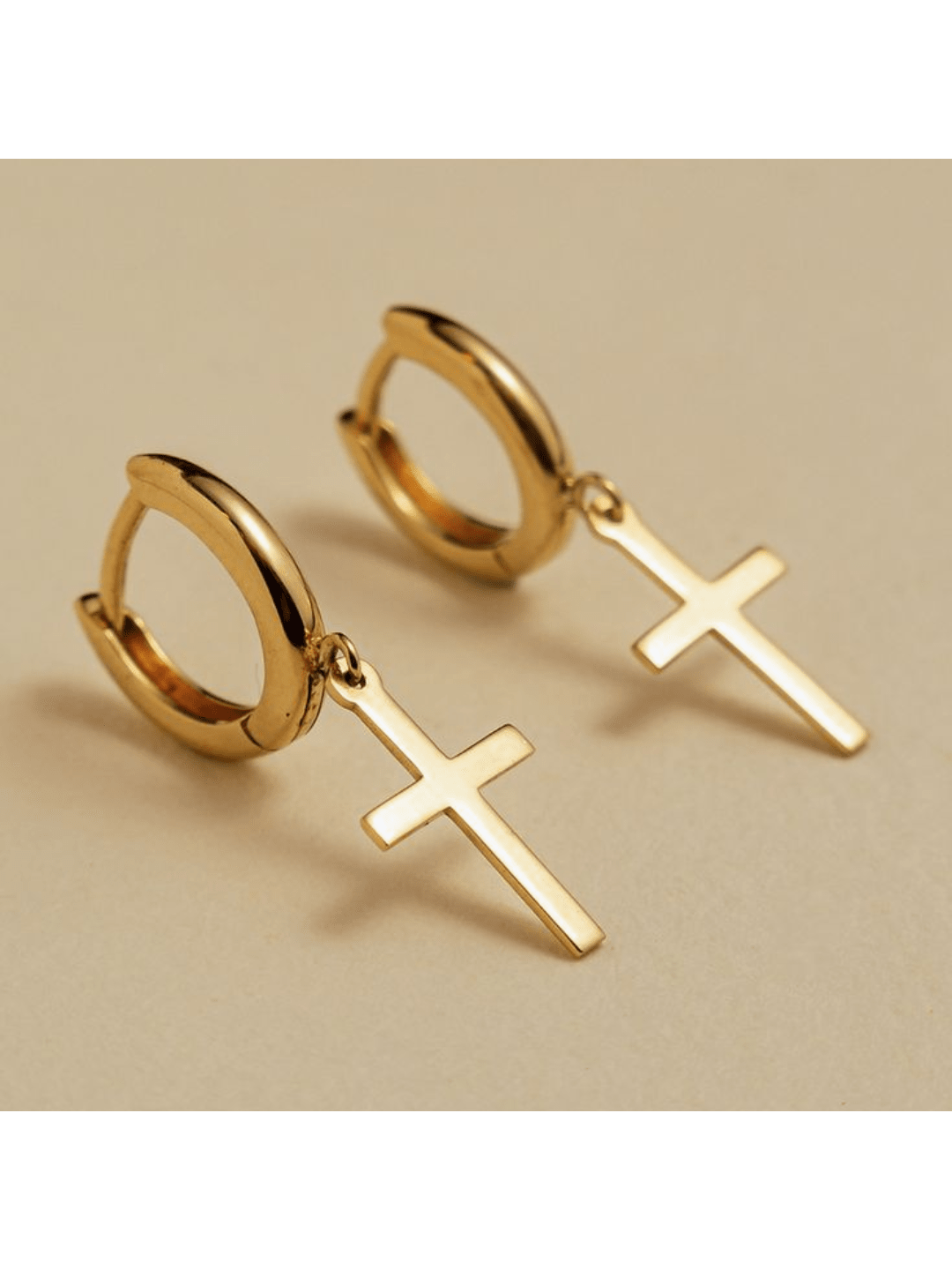 ARGOLINHA CRUZ DOURADO Cor:Prata