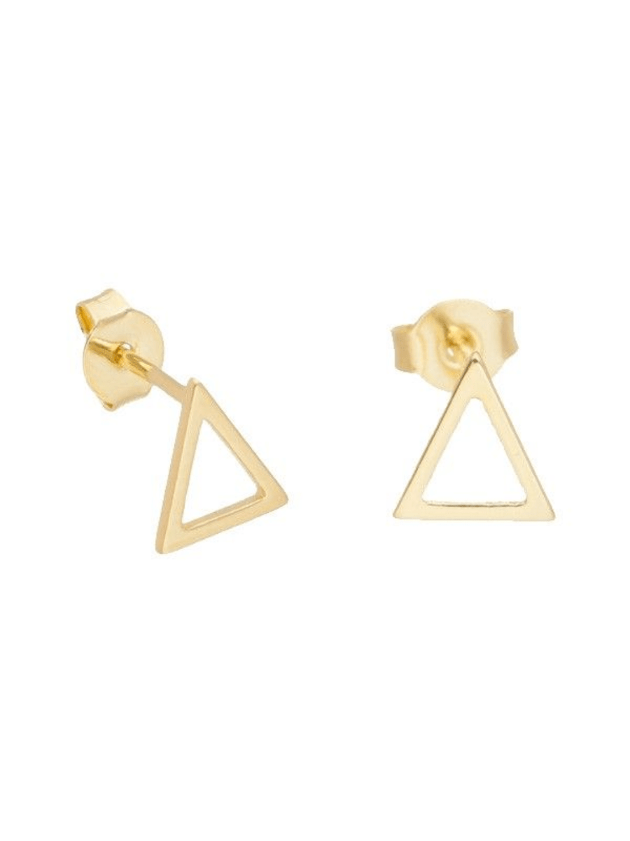 BRINCO TRIANGULO VAZADO Cor:Dourado