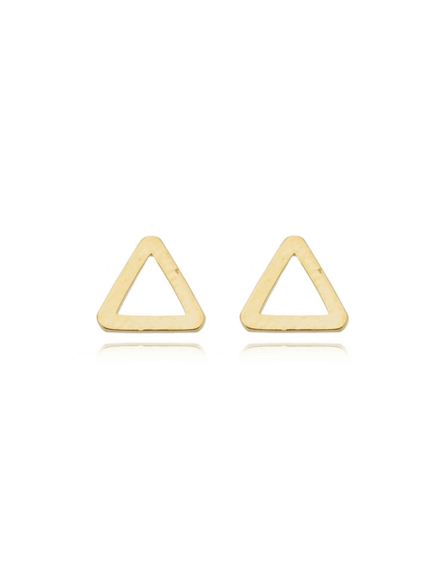 BRINCO TRIANGULO VAZADO Cor:Dourado