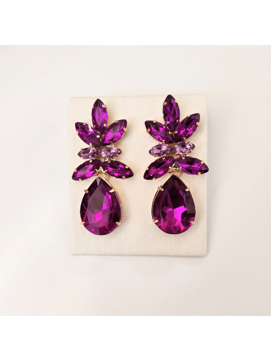 KIT BRINCO E ANEL TONS DE ROXO TREVINHO Cor:Roxo
