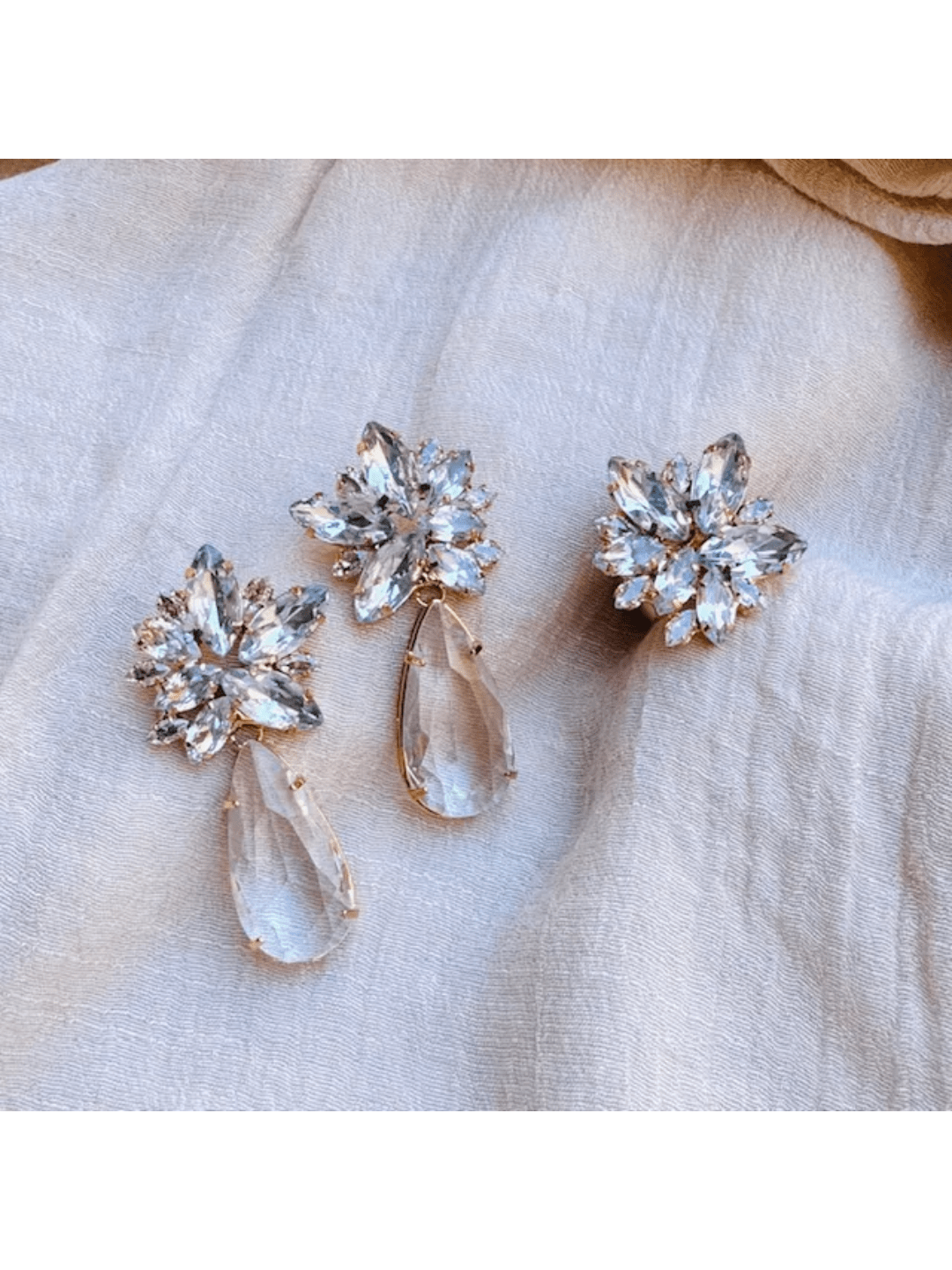 KIT ANEL REGULÁVEL E BRINCO CRISTAL VANESSA Cor:cristal