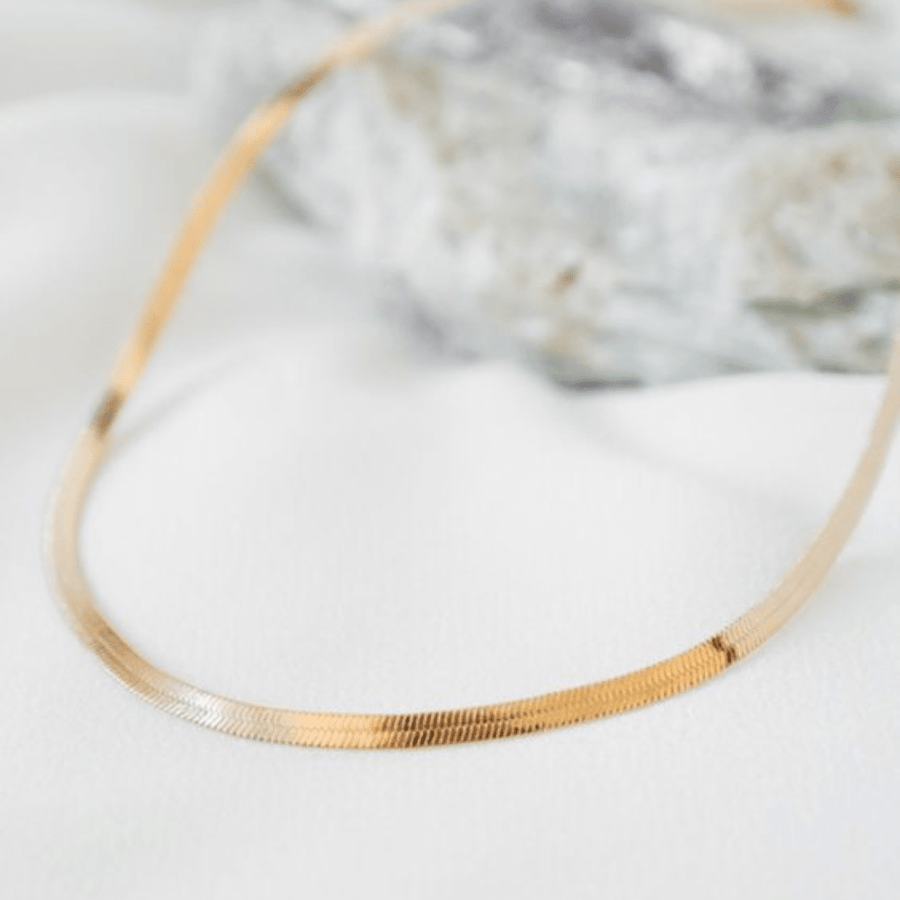 CHOCKER  DE FITA BANHADA Cor:Dourado