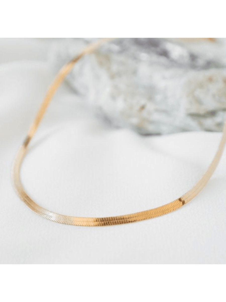 CHOCKER  DE FITA BANHADA Cor:Dourado