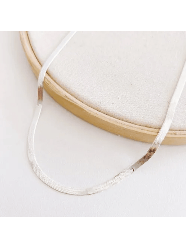 CHOCKER  DE FITA BANHADA Cor:Prata