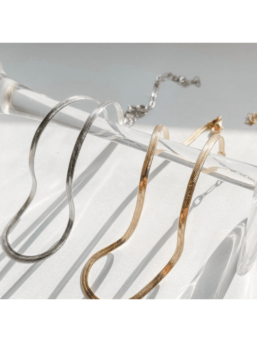 CHOCKER  DE FITA BANHADA Cor:Prata