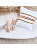 KIT BRINCO COM PULSEIRAS MELLO TONS DE ROSA Cor:Prata