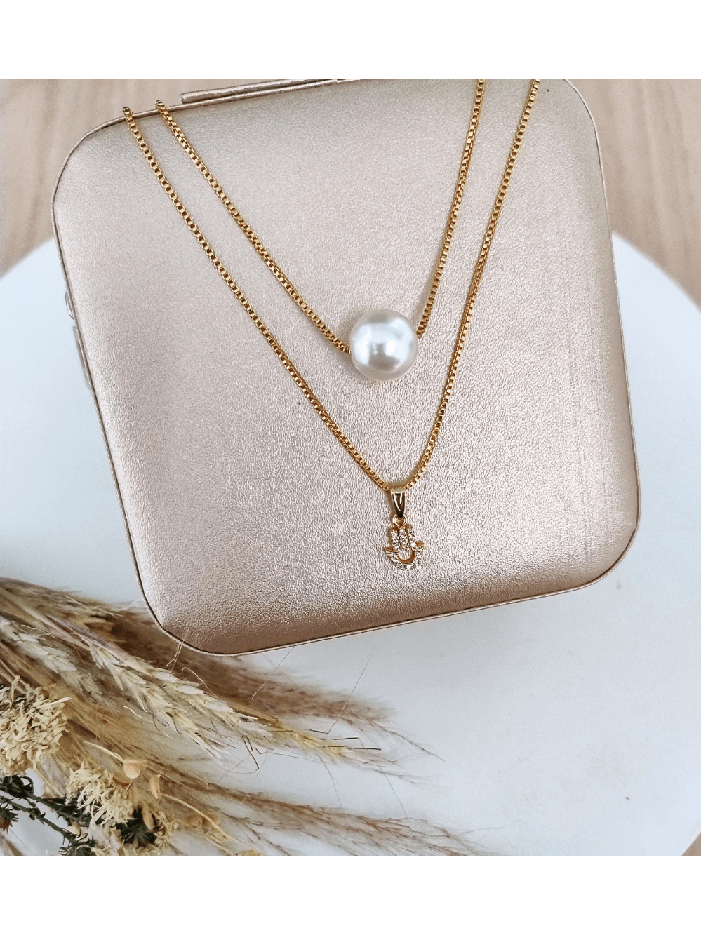 COLAR DUPLO LIZA Cor:Dourado