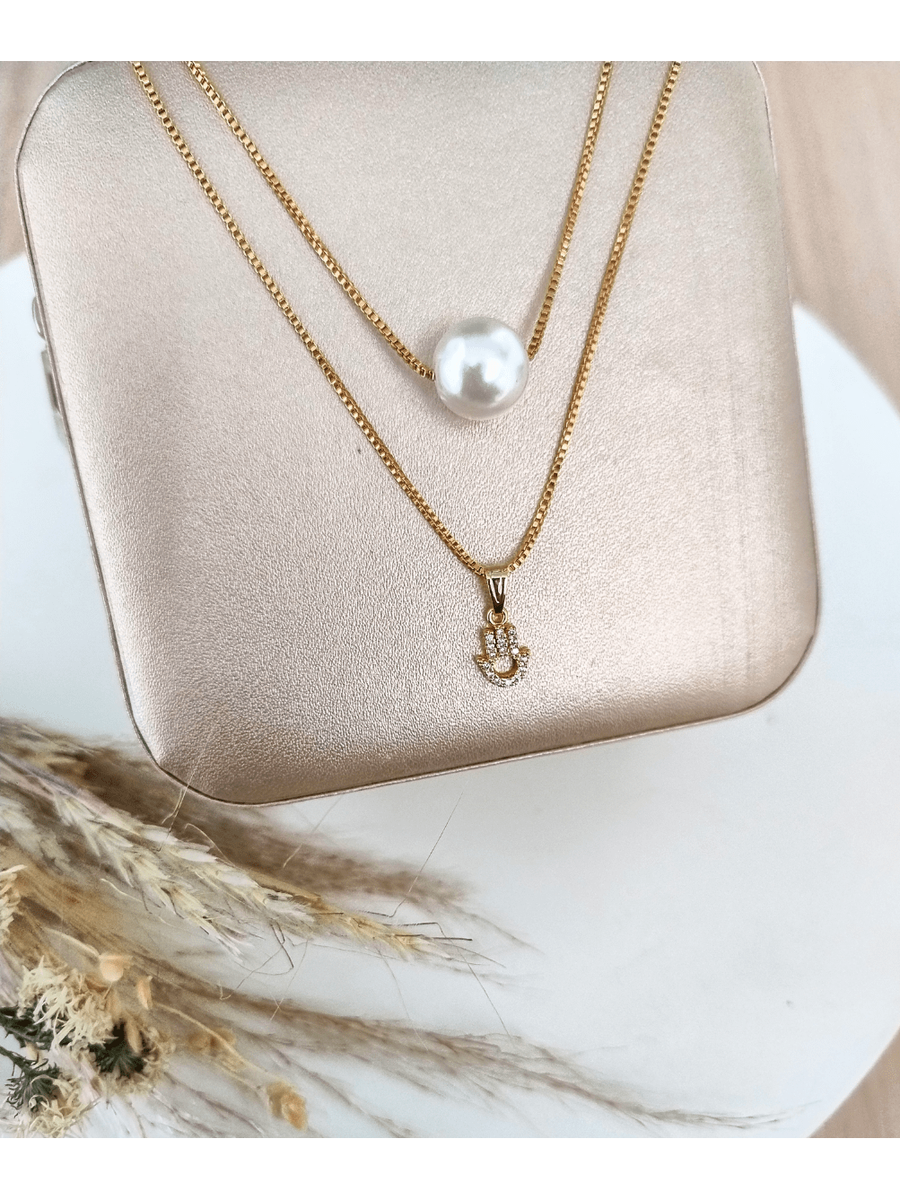 COLAR DUPLO LIZA Cor:Dourado
