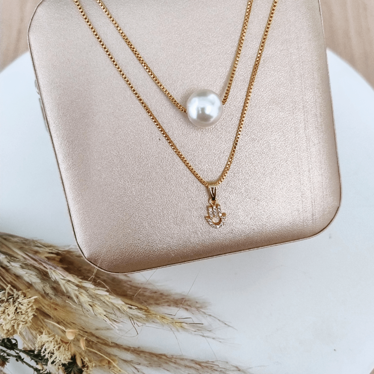 COLAR DUPLO LIZA Cor:Dourado
