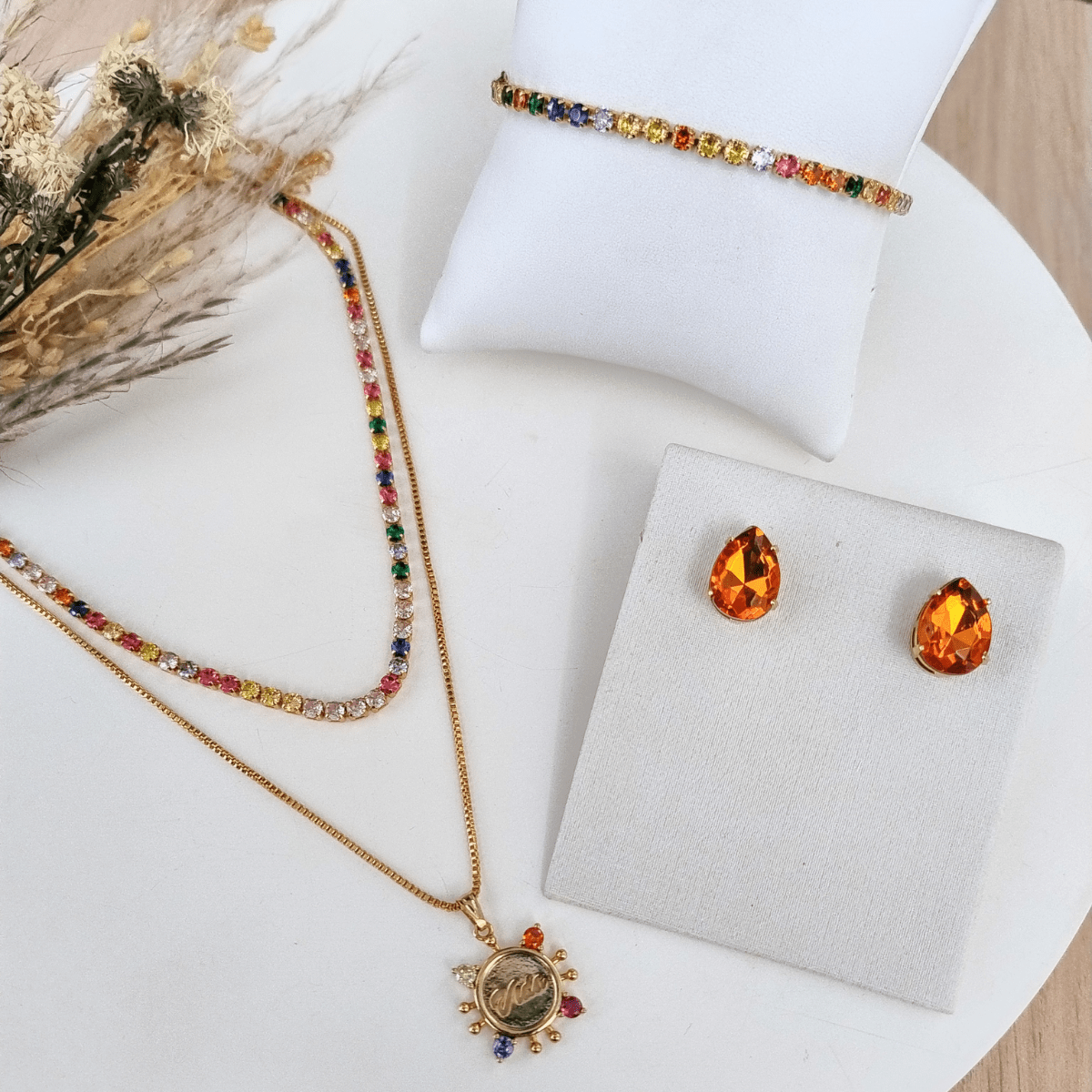 KIT 4 PEÇAS VIDA Cor:Dourado