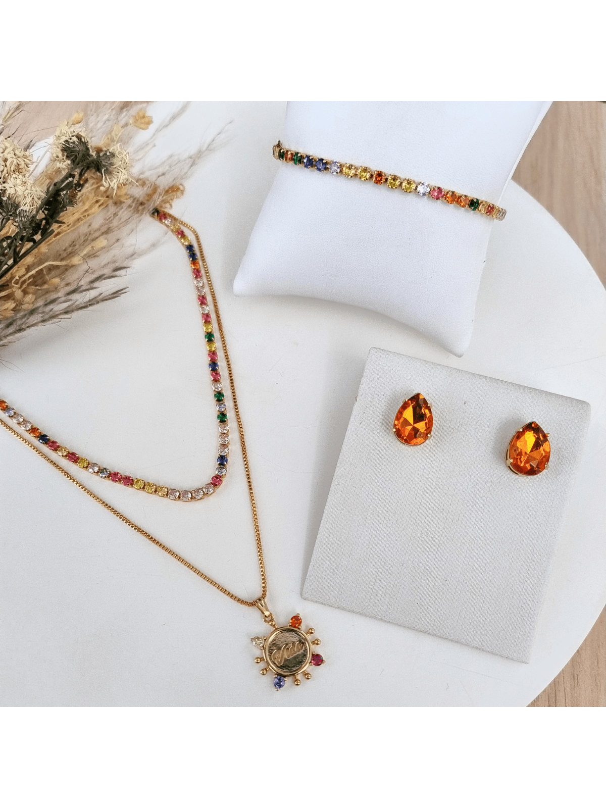 KIT 4 PEÇAS VIDA Cor:Dourado