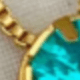 KIT COLAR COM BRINCO PONTO DE LUZ VERDE TURMALINA Cor:Dourado