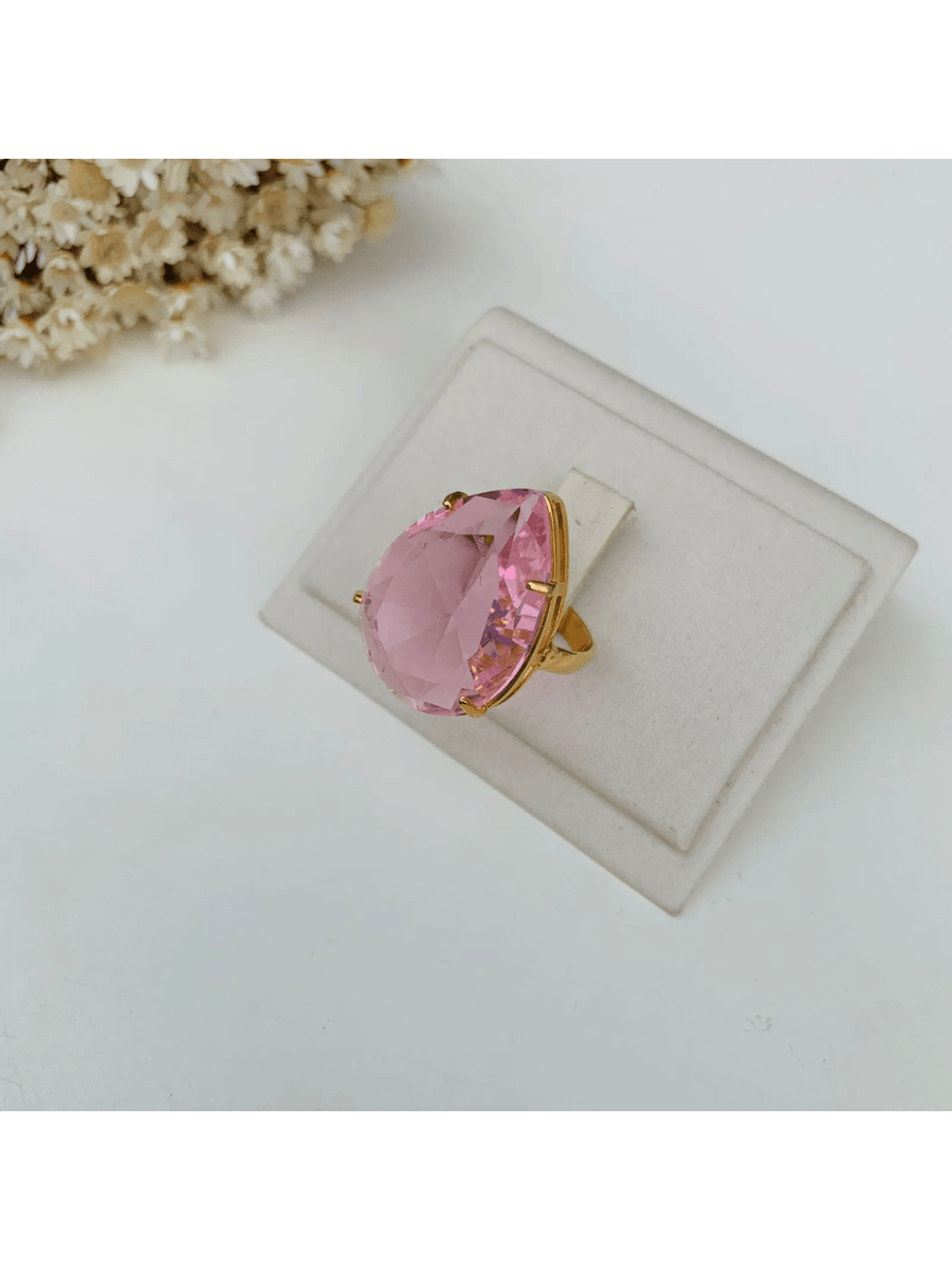 ANEL DIAMOND Cor:Rosa Bebê;Tamanho:18