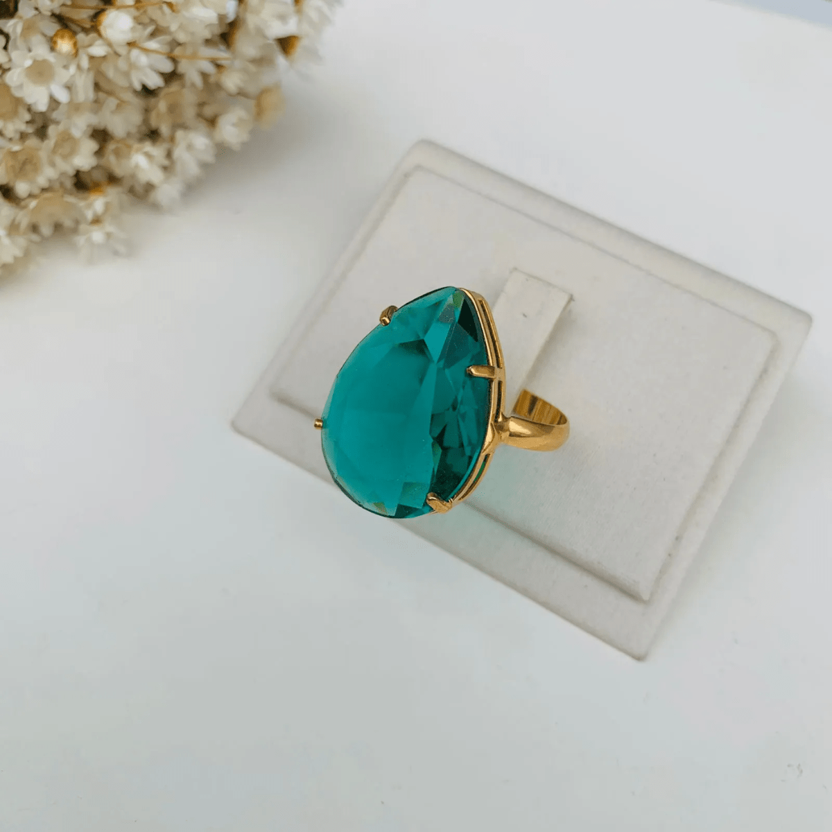 ANEL DIAMOND Cor:VERDE TURMALINA;Tamanho:17