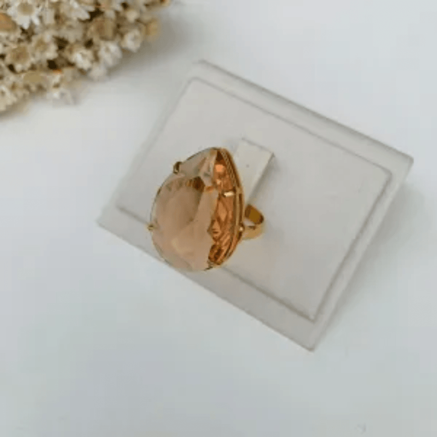 ANEL DIAMOND Cor:AMBAR;Tamanho:19
