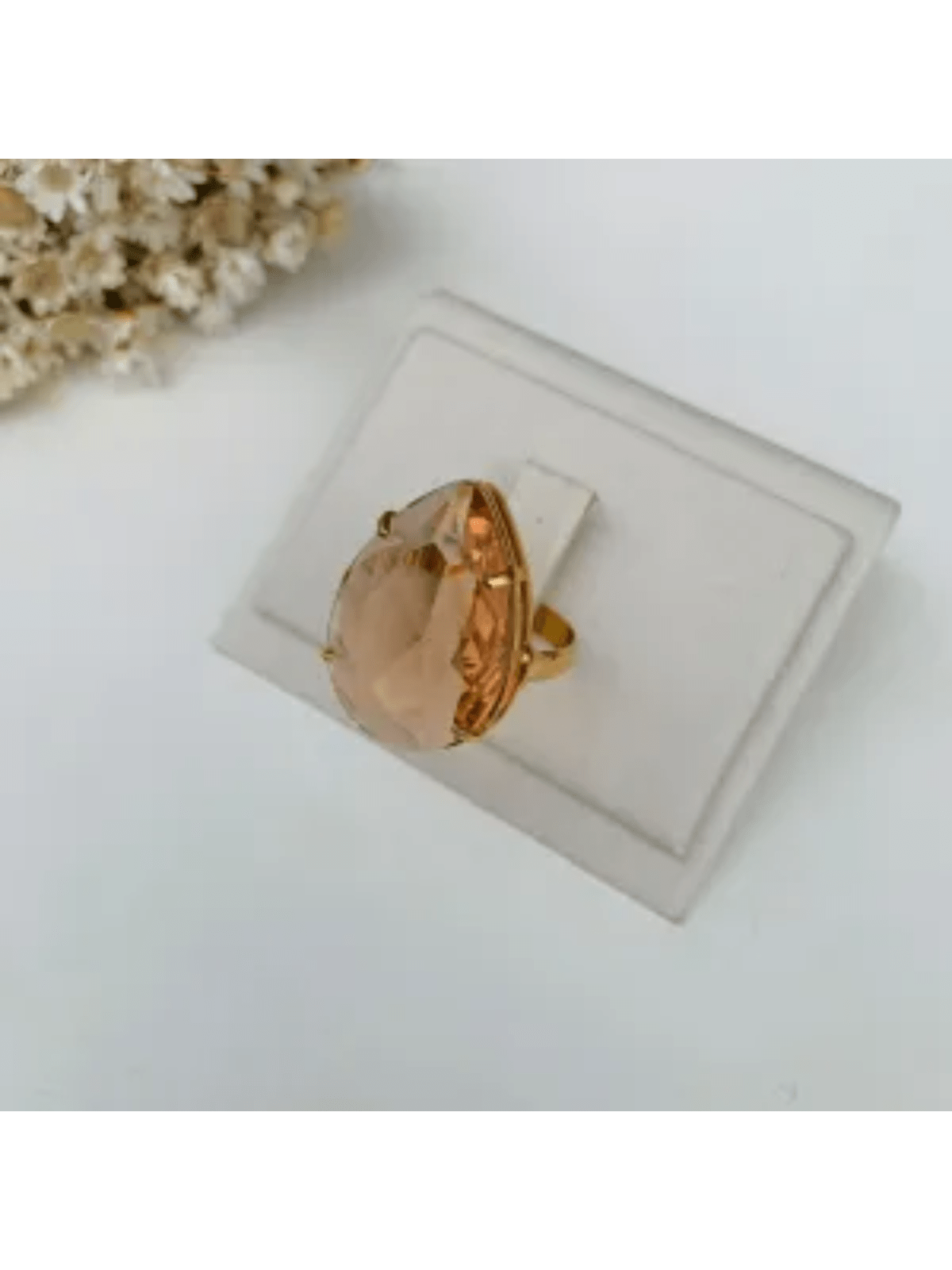 ANEL DIAMOND Cor:AMBAR;Tamanho:19
