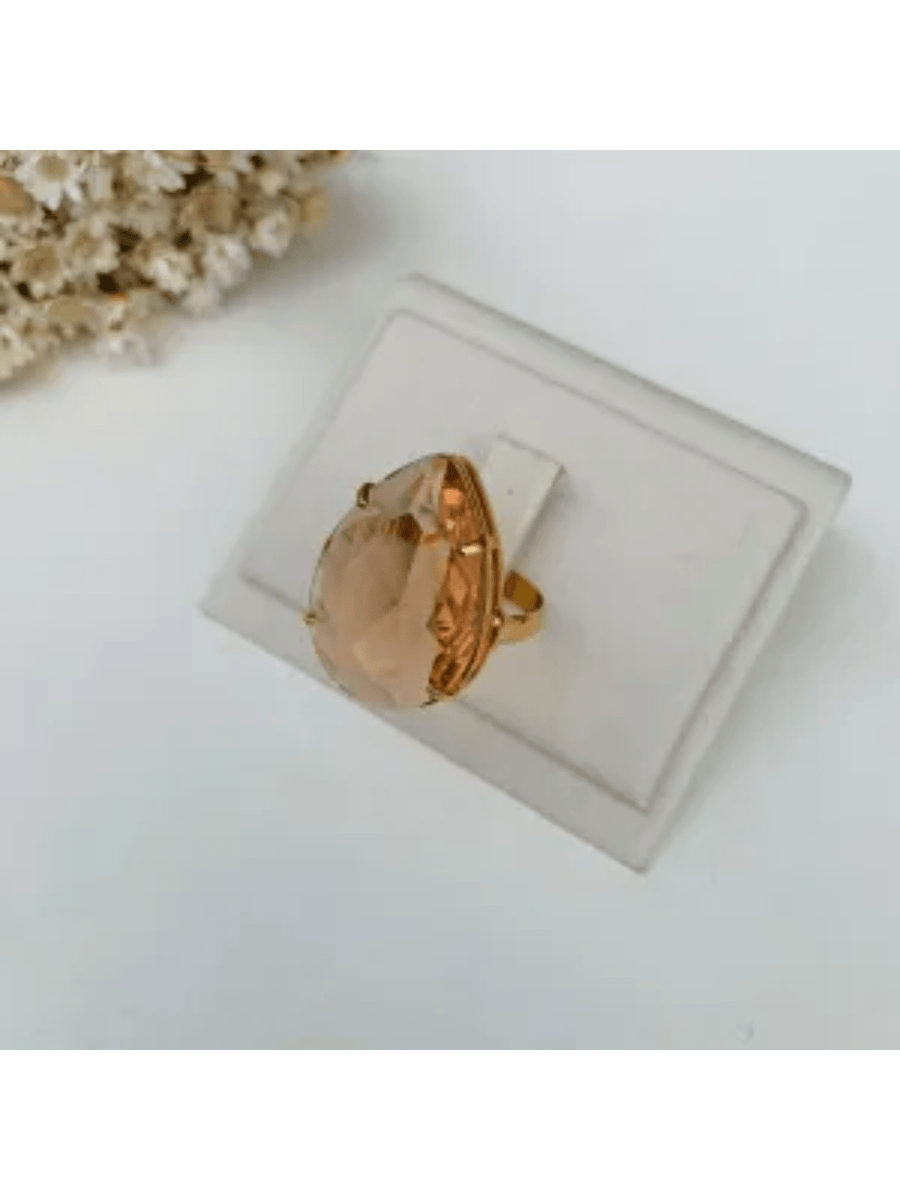 ANEL DIAMOND Cor:AMBAR;Tamanho:19