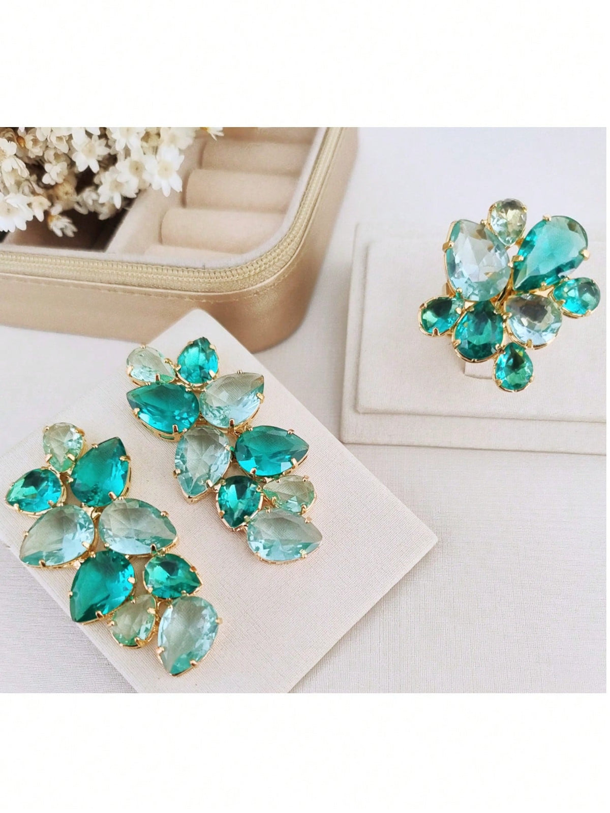 KIT ANEL BRINCO CIBELLE TONS DE MENTA Cor:MENTA