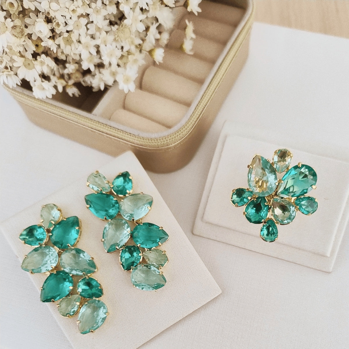 KIT ANEL BRINCO CIBELLE TONS DE MENTA Cor:MENTA