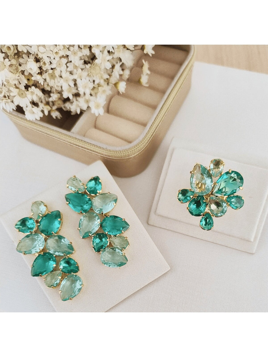 KIT ANEL BRINCO CIBELLE TONS DE MENTA Cor:MENTA
