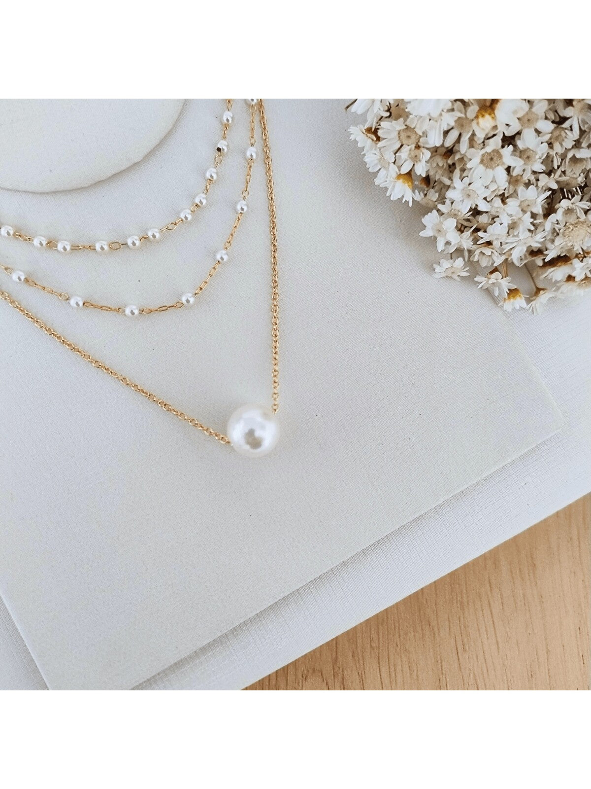 COLAR TRIPLO GANNY BANHO DOURADO Cor:dourado