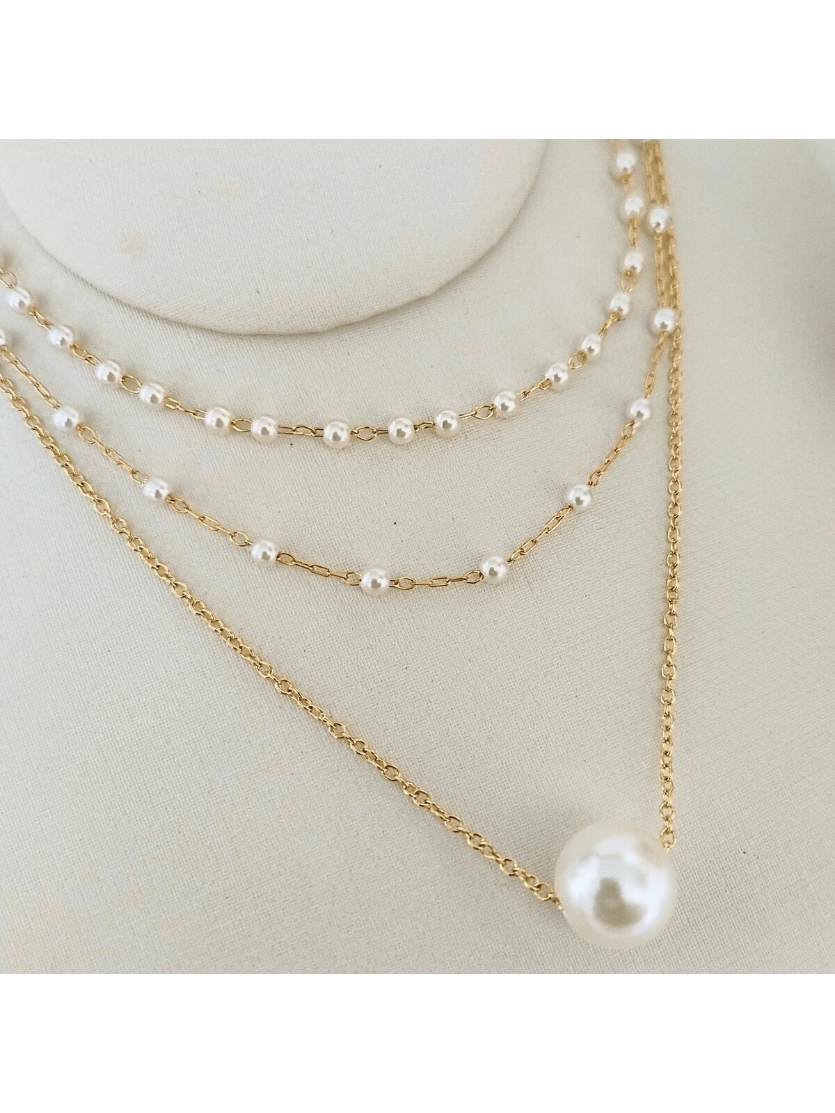 COLAR TRIPLO GANNY BANHO DOURADO Cor:dourado