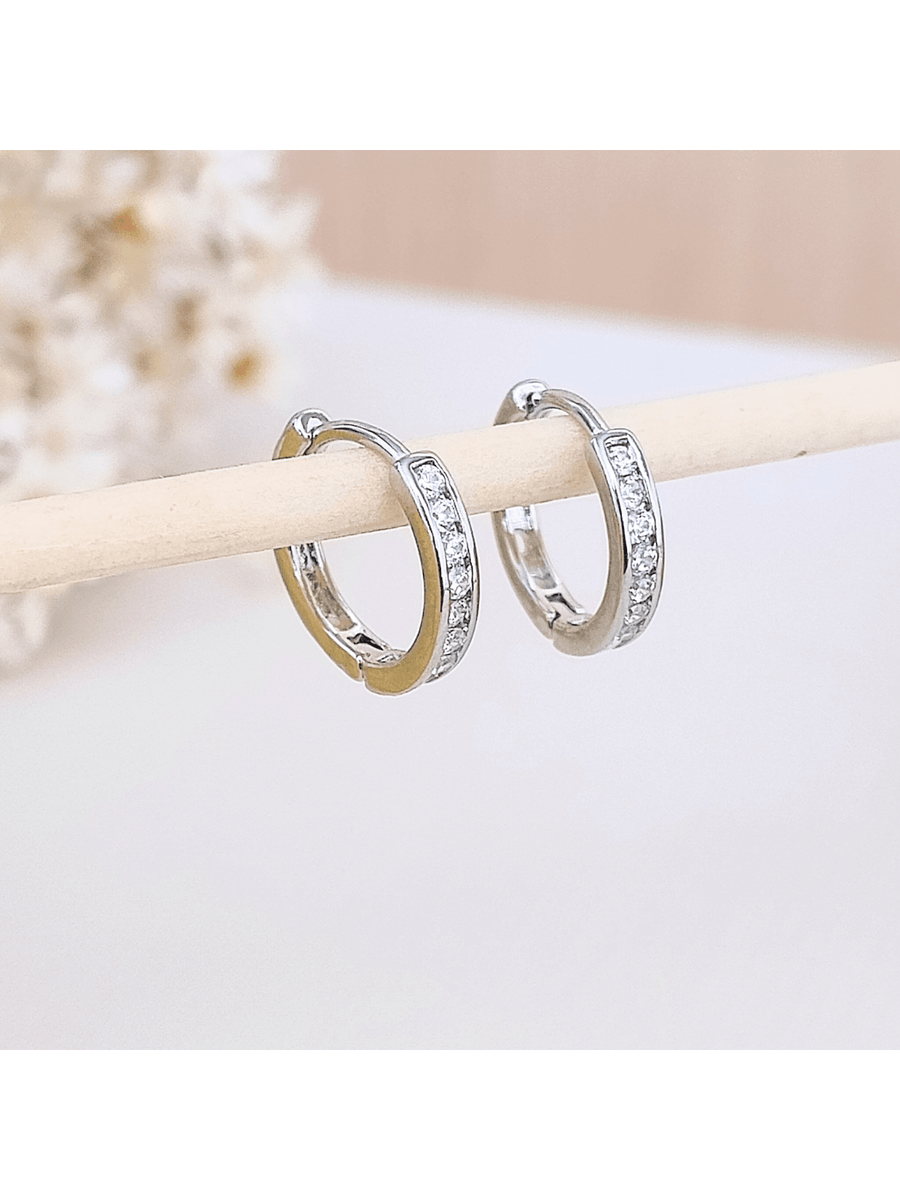 ARGOLINHA ZIRCONIA CRISTAL ZENOBIA Cor:Prata
