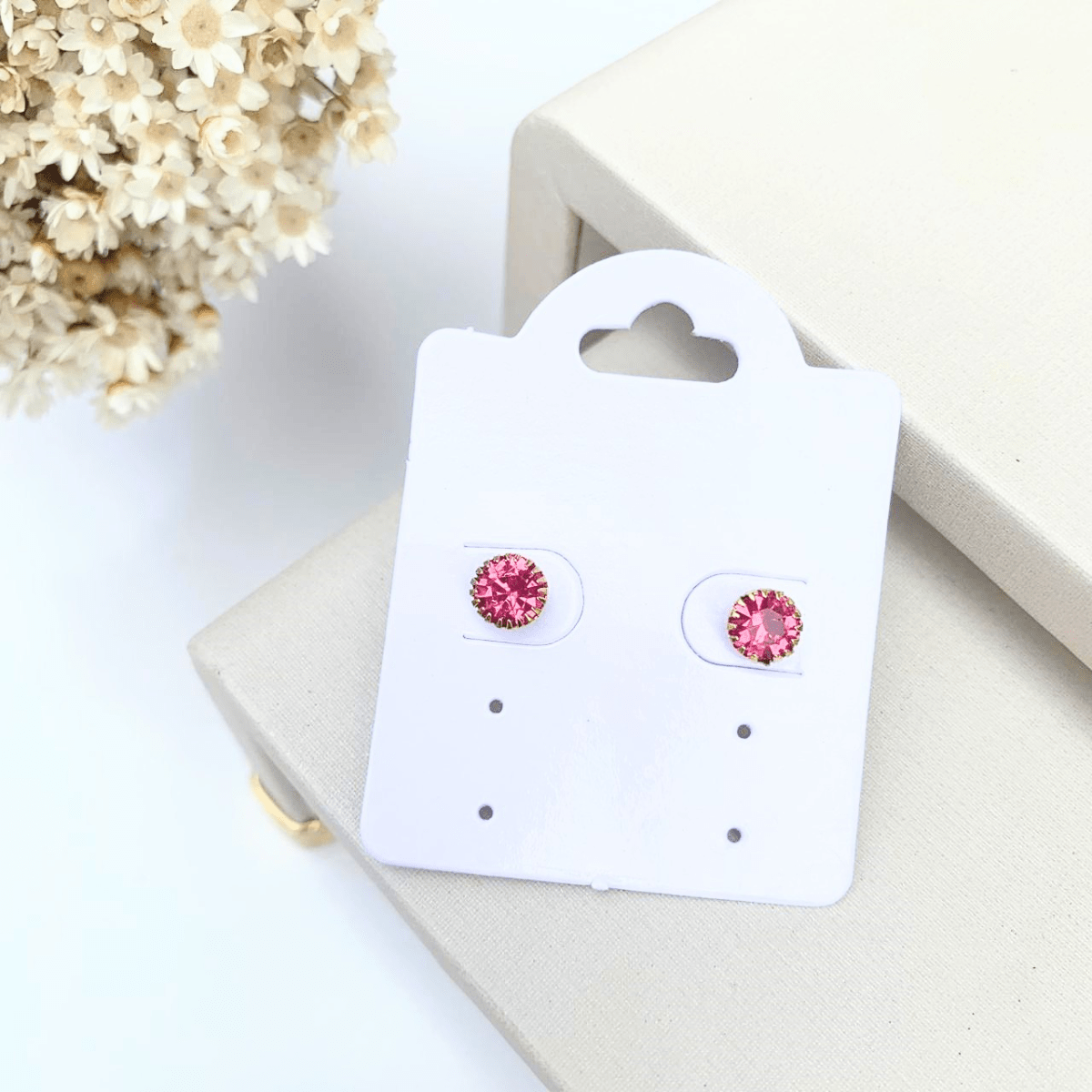 BRINCO PEQUENO ZIRCONIA THALASSA BANHO PRATA Cor:Pink