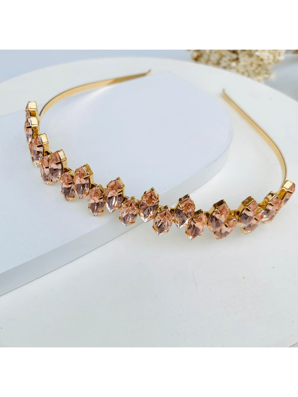 TIARA PARIS BANHO OUROCasualVintageRealFestaFofo Cor:NUDE
