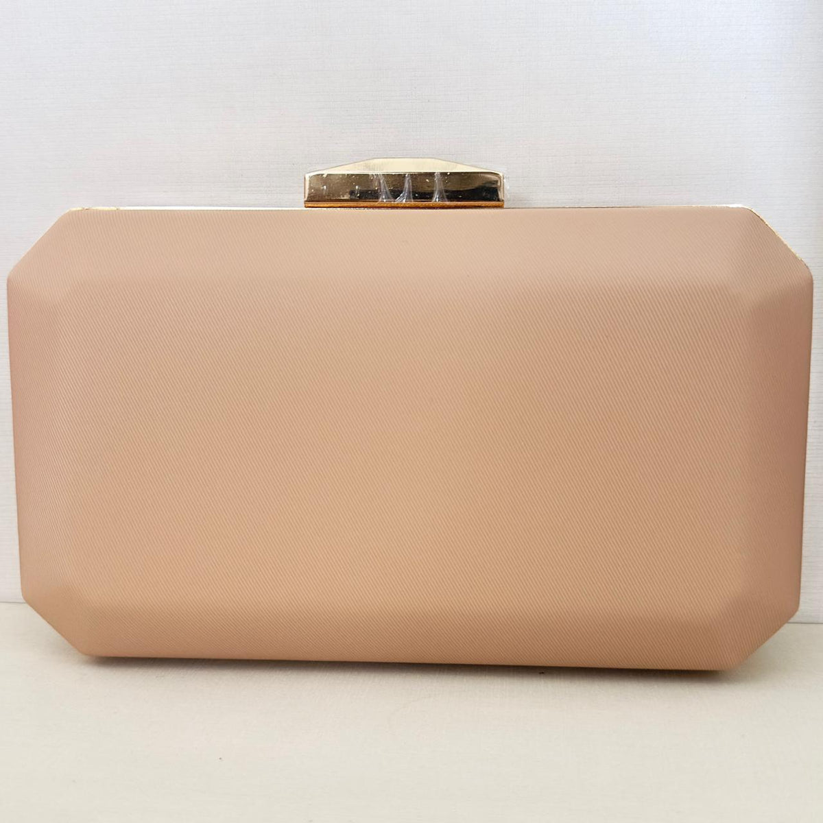 Clutch Rosa Nude Detalhe Dourado