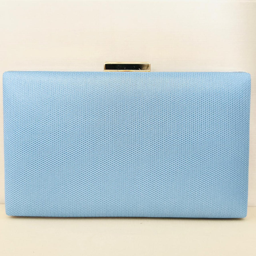 Clutch Azul Serenity com Detalhe Dourado