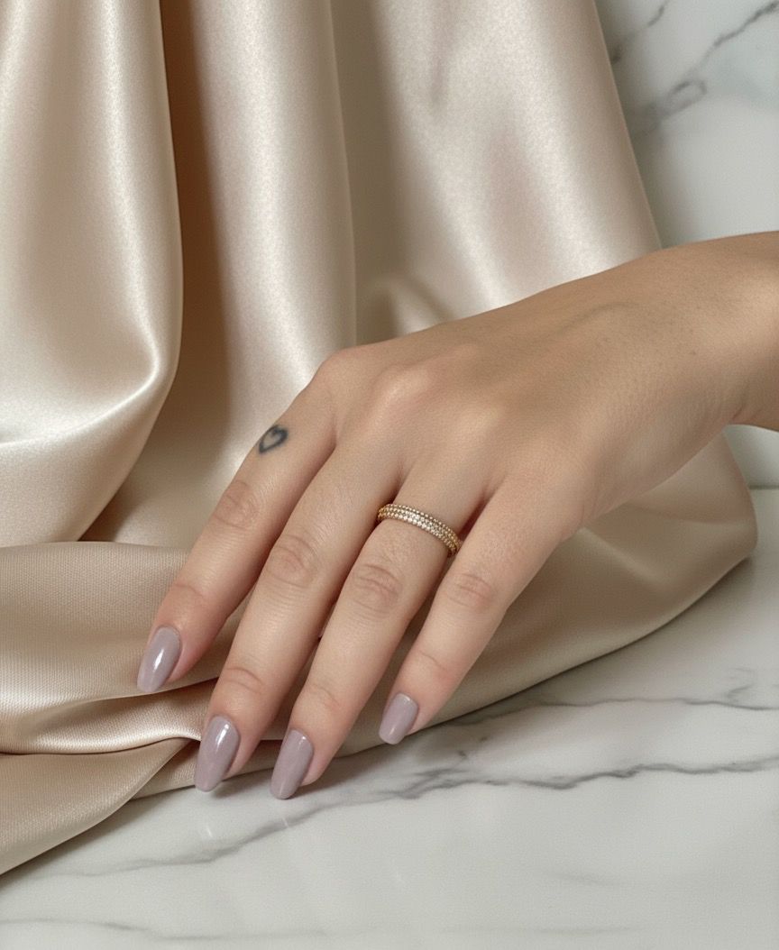 Anel Aparador Delicado com Pontos de Zircônias | Dourado Tamanho:21