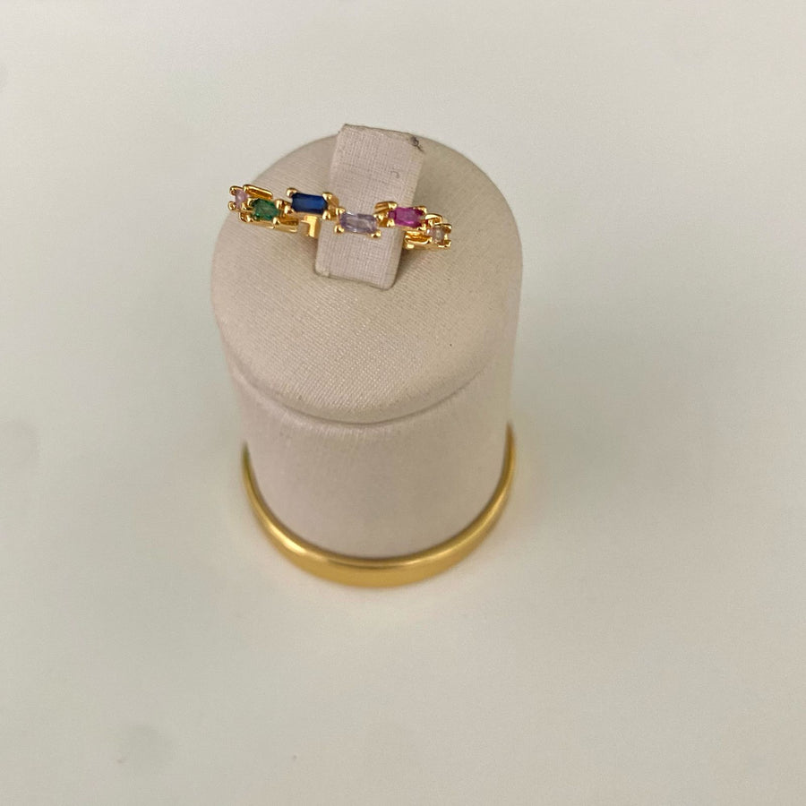 Anel Colors Joy com Zircônias Coloridas (Regulável)