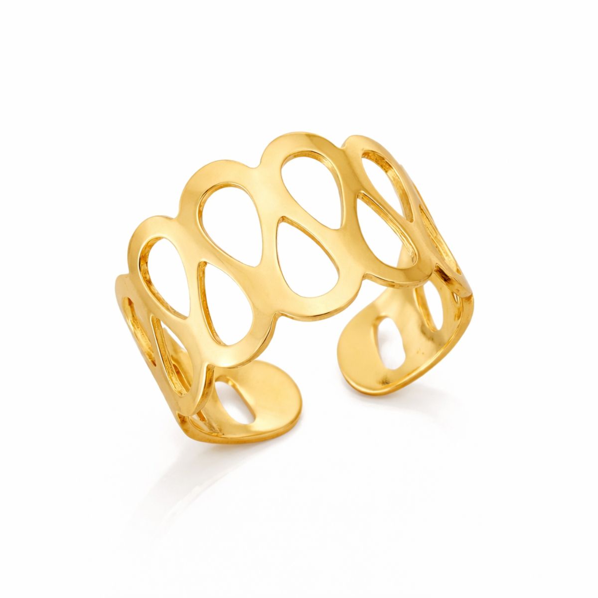 Anel Detalhado Gi Dourado