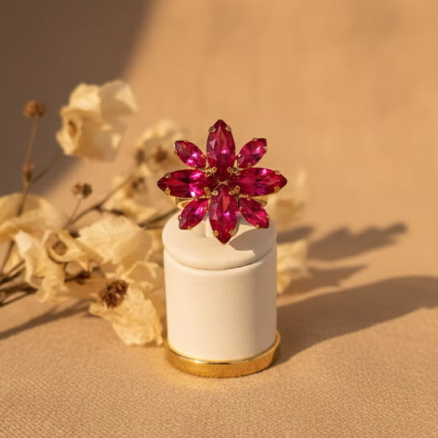 Anel Regulável Tulipa Pink