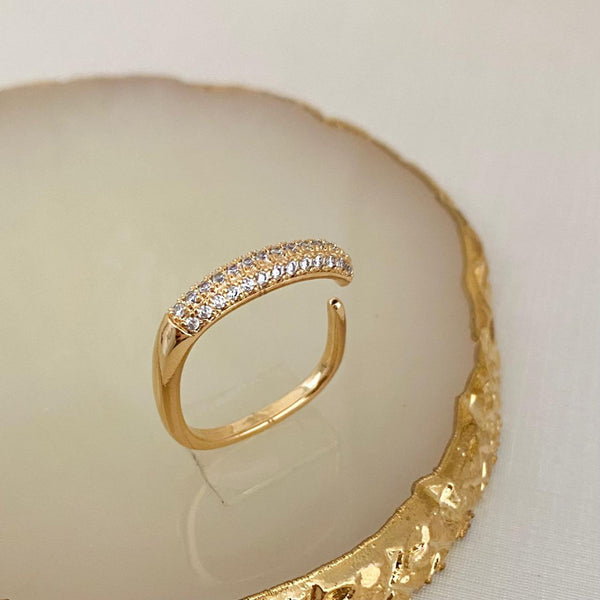 Aparador de Zircônia Dourado