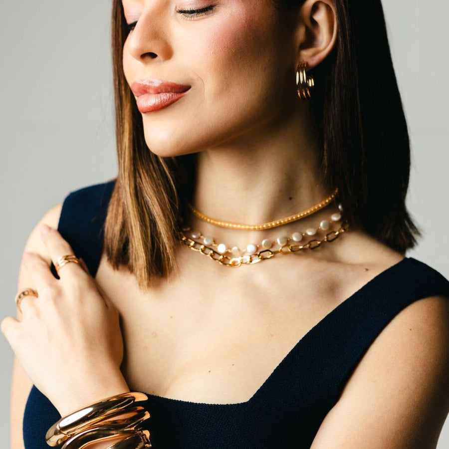 Argola Tripla Dourado