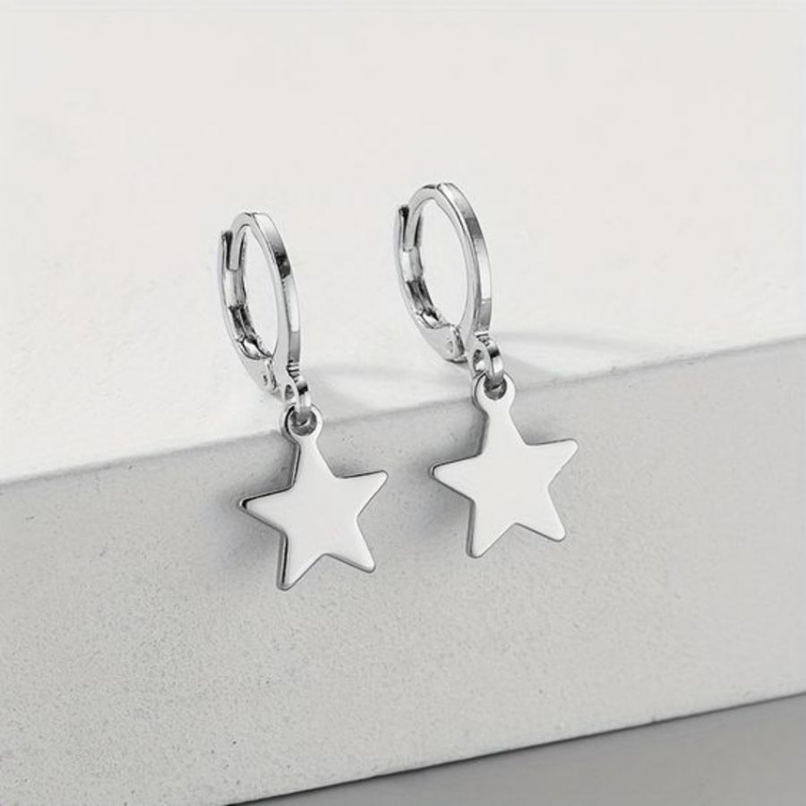 argolinha com estrela banho de prata