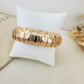 Bracelete Caracol Texturado Dourado