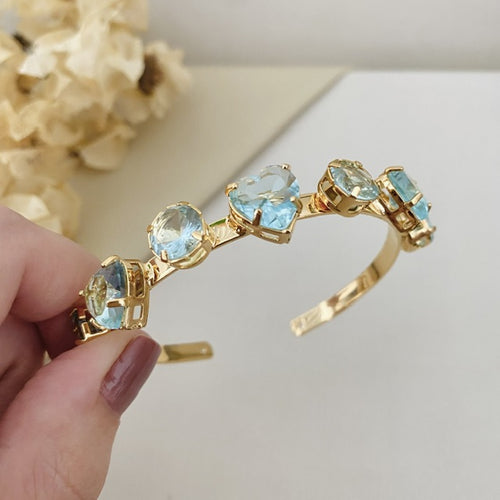 Bracelete de Zircônia Tons de Azul  Noele