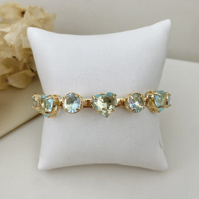Bracelete de Zircônia Tons de Azul  Noele
