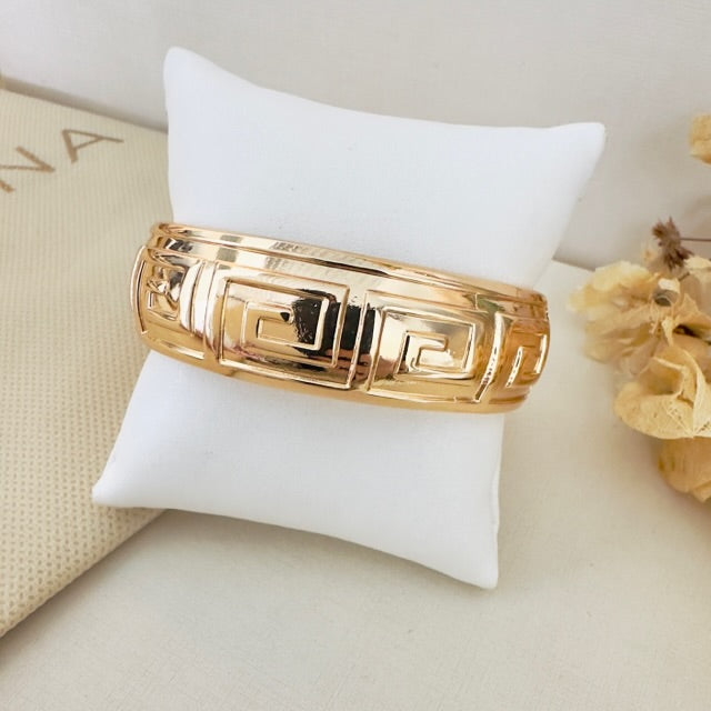 Bracelete Grego Trabalhado Dourado