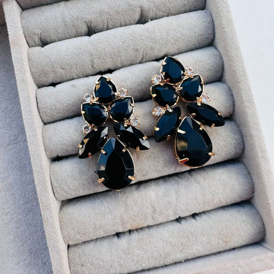 Brinco de Pedraria Mint Preto